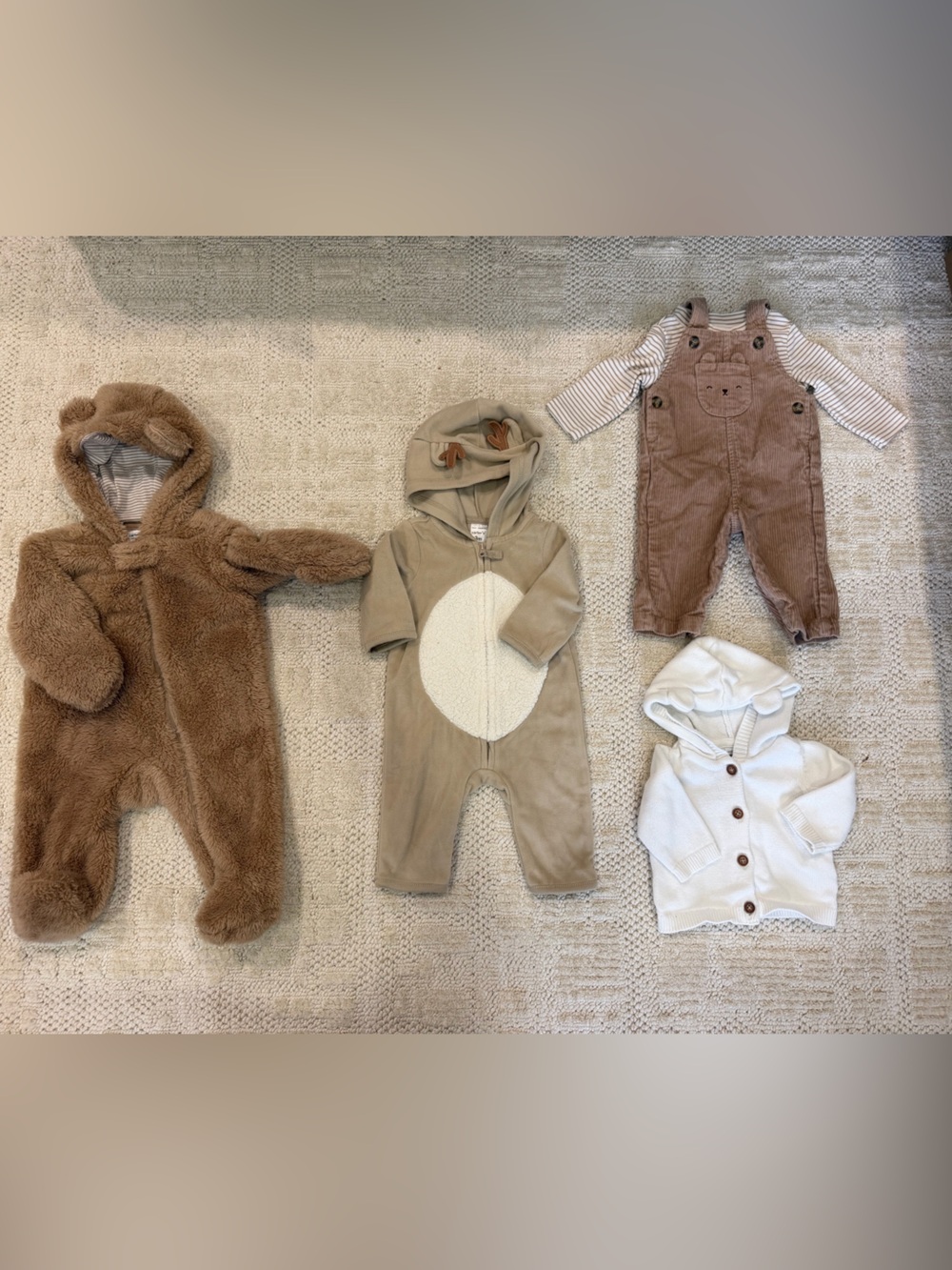 Carter’s Baby 0-3M Fall Winter Bundle 5pc Pram Fleece